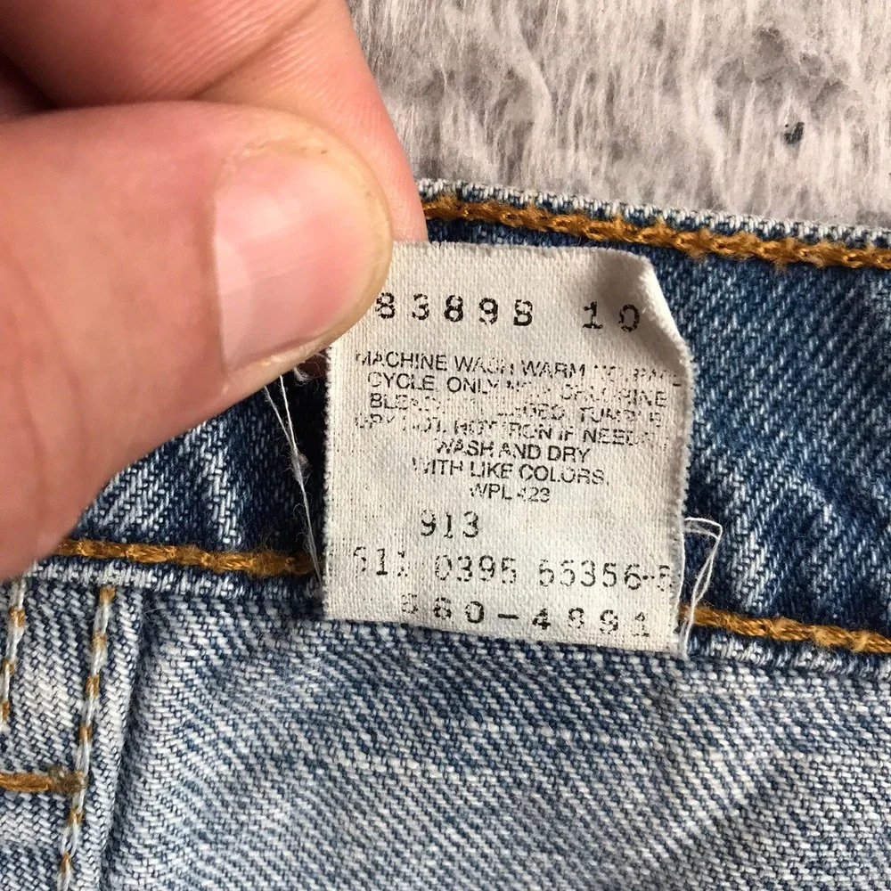 Levis 560 Jeans Mens 40(39x32) Blue Loose Fit Tapered Leg Light Wash USA Vtg 90s